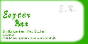 eszter max business card